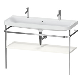 Duravit Meuble lavabo Happy D.2 Plus 117,5x49cm, 1 trou, avec console, blanc brillant