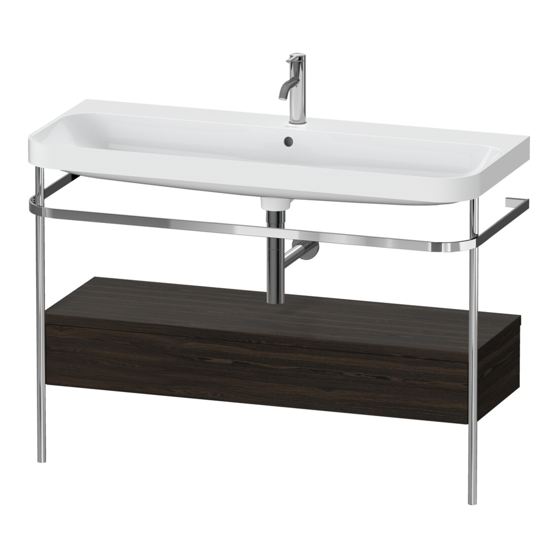 Duravit Meuble lavabo Happy D.2 Plus 117,5x49cm, avec console, 1 tiroir, 1 mitigeur, blanc mat