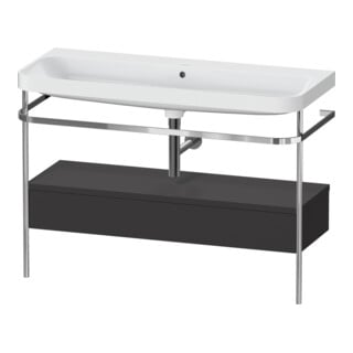 Duravit Meuble lavabo Happy D.2 Plus 117,5x49cm, avec console, 1 tiroir, sans trou, gris mat
