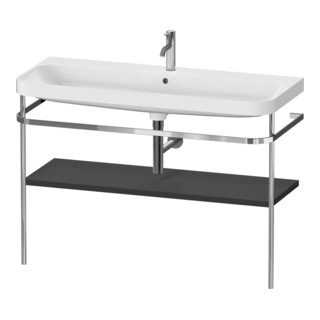 Duravit Meuble-lavabo Happy D.2 Plus 117,5x49cm, avec console, 1 trou, graphite mat