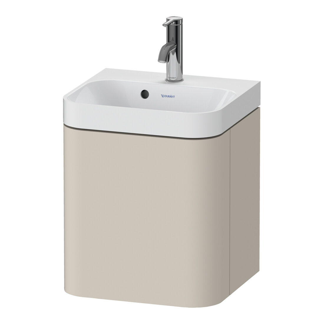 Duravit Meuble lavabo Happy D.2 Plus 40x36 cm, 1 tiroir, raccord droit, mitigeur, taupe mat