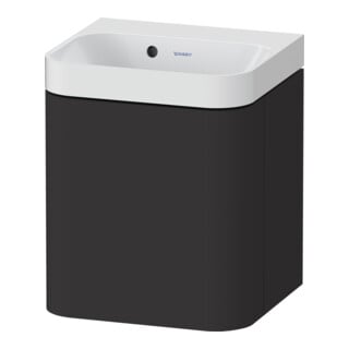 Duravit Meuble lavabo Happy D.2 Plus 40x36cm, 1 T, à droite, sans trou, graphite mat