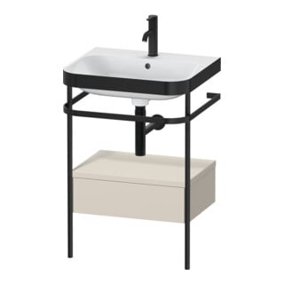 Duravit Meuble lavabo Happy D.2 Plus 57,5x49 cm, 1 mitigeur, console, 1 tiroir