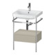 Duravit Meuble lavabo Happy D.2 Plus 57,5x49 cm, 1 robinet, avec colonne, 1 tiroir-1
