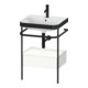 Duravit Meuble lavabo Happy D.2 Plus 57,5x49 cm, 1 robinet, blanc, avec console, 1 tiroir-1