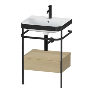 Duravit Meuble lavabo Happy D.2 Plus 57,5x49 cm, 1 trou, avec console, 1 tiroir