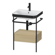 Duravit Meuble lavabo Happy D.2 Plus 57,5x49 cm, 1 trou, avec console, 1 tiroir