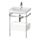 Duravit Meuble lavabo Happy D.2 Plus 57,5x49 cm, 1 trou, blanc mat, avec console, 1 tiroir-1