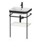Duravit Meuble lavabo Happy D.2 Plus 57,5x49 cm, 1 trou, blanc mat, avec console-1