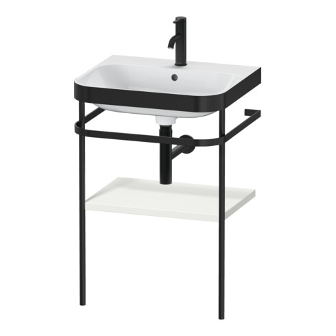 Duravit Meuble lavabo Happy D.2 Plus 57,5x49 cm, 1 trou, blanc mat, avec console