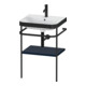 Duravit Meuble lavabo Happy D.2 Plus 57,5x49 cm, 1 trou, bleu mat, avec console-1