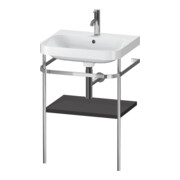 Duravit Meuble lavabo Happy D.2 Plus 57,5x49 cm, 1 trou, graphite mat, avec console