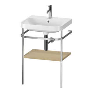 Duravit Meuble lavabo Happy D.2 Plus 57,5x49 cm, 1 trou, méditerranée, avec console