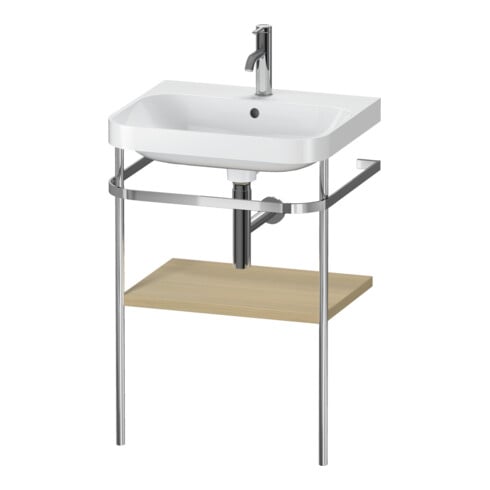 Duravit Meuble lavabo Happy D.2 Plus 57,5x49 cm, 1 trou, méditerranée, avec console