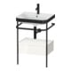 Duravit Meuble lavabo Happy D.2 Plus 57,5x49 cm, 1 trou robinet, blanc, m. console, 1 tiroir-1