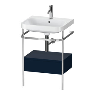 Duravit Meuble lavabo Happy D.2 Plus 57,5x49 cm, 1 trou robinet, blanc mat, avec console, 1 tiroir