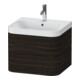 Duravit Meuble lavabo Happy D.2 Plus 57,5x49 cm, 1 trou robinet, noyer, 2 tiroirs-1