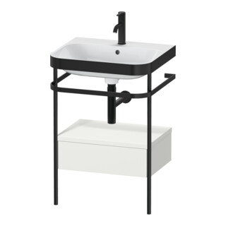 Duravit Meuble lavabo Happy D.2 Plus 57,5x49 cm, 1 trou, sans robinet, avec console, 1 tiroir