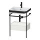 Duravit Meuble lavabo Happy D.2 Plus 57,5x49 cm, 1 trou, sans robinet, avec console, 1 tiroir-1