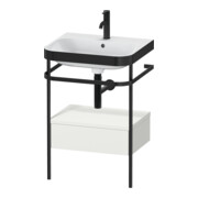 Duravit Meuble lavabo Happy D.2 Plus 57,5x49 cm, 1 trou, sans robinet, avec console, 1 tiroir