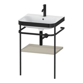 Duravit Meuble lavabo Happy D.2 Plus 57,5x49 cm, 1 trou, taupe mat, avec console