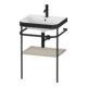 Duravit Meuble lavabo Happy D.2 Plus 57,5x49 cm, 1 trou, taupe mat, avec console-1