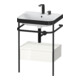 Duravit Meuble lavabo Happy D.2 Plus 57,5x49 cm, 2 tiroirs, blanc brillant, avec console, 1 tiroir-1