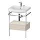 Duravit Meuble lavabo Happy D.2 Plus 57,5x49 cm, 2 trous, avec console, 1 tiroir-1