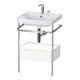 Duravit Meuble lavabo Happy D.2 Plus 57,5x49 cm, 2 trous, blanc mat, avec console, 1 tiroir-1