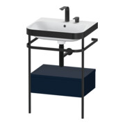 Duravit Meuble lavabo Happy D.2 Plus 57,5x49 cm, 2 trous, bleu mat, avec console, 1 tiroir