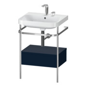 Duravit Meuble lavabo Happy D.2 Plus 57,5x49 cm, 2 trous, bleu mat, avec console, 1 tiroir
