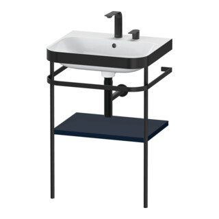 Duravit Meuble lavabo Happy D.2 Plus 57,5x49 cm, 2 trous, bleu mat, avec console