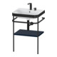 Duravit Meuble lavabo Happy D.2 Plus 57,5x49 cm, 2 trous, bleu mat, avec console-1