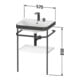 Duravit Meuble lavabo Happy D.2 Plus 57,5x49 cm, 2 trous, bleu mat, avec console