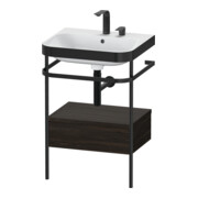 Duravit Meuble lavabo Happy D.2 Plus 57,5x49 cm, 2 trous, céramique, avec console, 1 tiroir