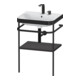 Duravit Meuble lavabo Happy D.2 Plus 57,5x49 cm, 2 trous, graphite mat, avec console-1