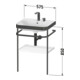 Duravit Meuble lavabo Happy D.2 Plus 57,5x49 cm, 2 trous, graphite mat, avec console