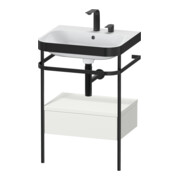 Duravit Meuble lavabo Happy D.2 Plus 57,5x49 cm, 2 trous, sans mitigeur, avec console, 1 tiroir