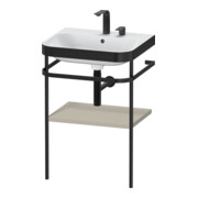 Duravit Meuble lavabo Happy D.2 Plus 57,5x49 cm, 2 trous, taupe mat, avec console