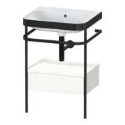 Duravit Meuble lavabo Happy D.2 Plus 57,5x49 cm, sans trou, blanc mat, avec console, 1 tiroir