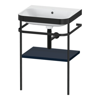Duravit Meuble lavabo Happy D.2 Plus 57,5x49 cm, sans trou, bleu mat, avec console