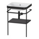 Duravit Meuble lavabo Happy D.2 Plus 57,5x49 cm, sans trou, graphite mat, avec console-1