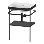 Duravit Meuble lavabo Happy D.2 Plus 57,5x49 cm, sans trou, graphite mat, avec console