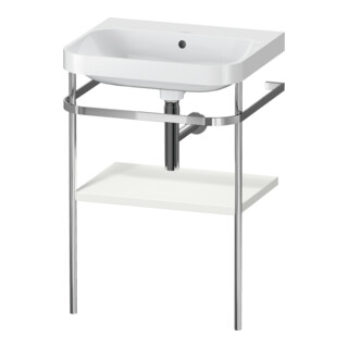 Duravit Meuble lavabo Happy D.2 Plus 57,5x49 cm, sans trou robinet, blanc mat, avec console