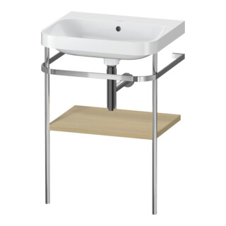 Duravit Meuble lavabo Happy D.2 Plus 57,5x49 cm, sans trou robinet, méditerranée, avec console