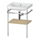 Duravit Meuble lavabo Happy D.2 Plus 57,5x49 cm, sans trou robinet, méditerranée, avec console-1