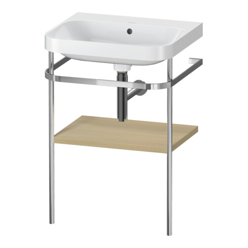 Duravit Meuble lavabo Happy D.2 Plus 57,5x49 cm, sans trou robinet, méditerranée, avec console