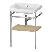 Duravit Meuble lavabo Happy D.2 Plus 57,5x49 cm, sans trou robinet, méditerranée, avec console