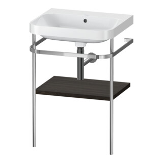 Duravit Meuble lavabo Happy D.2 Plus 57,5x49 cm, sans trou robinet, noyer, avec console
