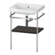 Duravit Meuble lavabo Happy D.2 Plus 57,5x49 cm, sans trou robinet, noyer, avec console-1